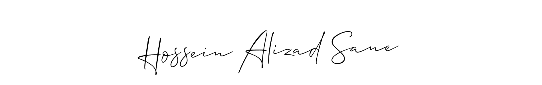 How to make Hossein Alizad Sane name signature. Use Allison_Script style for creating short signs online. This is the latest handwritten sign. Hossein Alizad Sane signature style 2 images and pictures png
