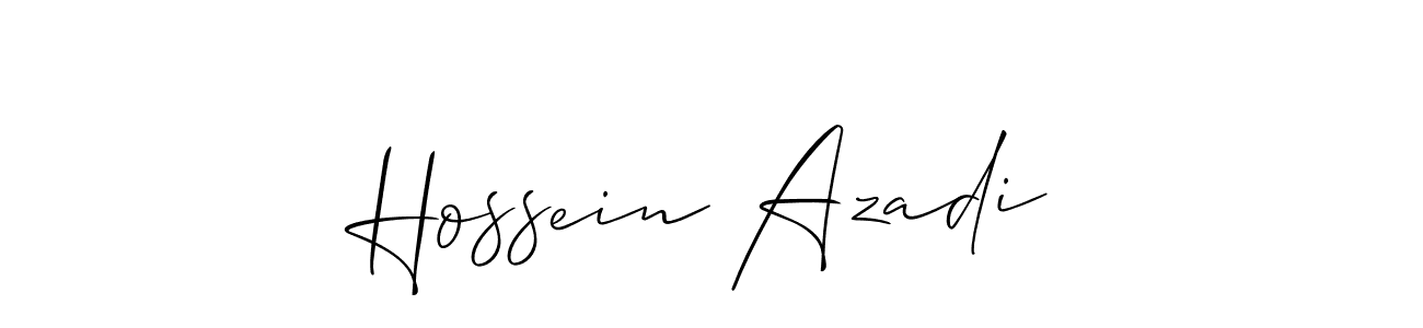Make a beautiful signature design for name Hossein Azadi. With this signature (Allison_Script) style, you can create a handwritten signature for free. Hossein Azadi signature style 2 images and pictures png