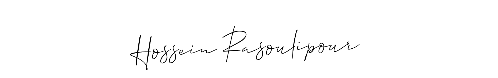 if you are searching for the best signature style for your name Hossein Rasoulipour. so please give up your signature search. here we have designed multiple signature styles  using Allison_Script. Hossein Rasoulipour signature style 2 images and pictures png