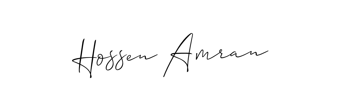 Similarly Allison_Script is the best handwritten signature design. Signature creator online .You can use it as an online autograph creator for name Hossen Amran. Hossen Amran signature style 2 images and pictures png