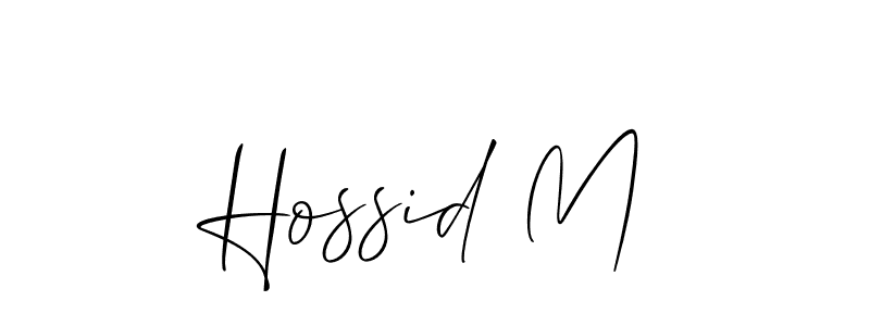 It looks lik you need a new signature style for name Hossid M. Design unique handwritten (Allison_Script) signature with our free signature maker in just a few clicks. Hossid M signature style 2 images and pictures png