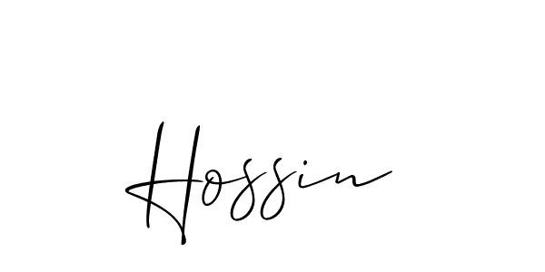 if you are searching for the best signature style for your name Hossin. so please give up your signature search. here we have designed multiple signature styles  using Allison_Script. Hossin signature style 2 images and pictures png
