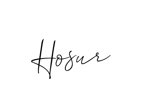 Use a signature maker to create a handwritten signature online. With this signature software, you can design (Allison_Script) your own signature for name Hosur. Hosur signature style 2 images and pictures png