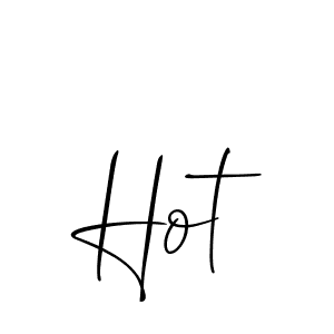 How to make Hot signature? Allison_Script is a professional autograph style. Create handwritten signature for Hot name. Hot signature style 2 images and pictures png