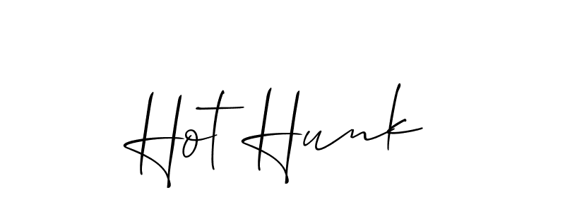 Hot Hunk stylish signature style. Best Handwritten Sign (Allison_Script) for my name. Handwritten Signature Collection Ideas for my name Hot Hunk. Hot Hunk signature style 2 images and pictures png
