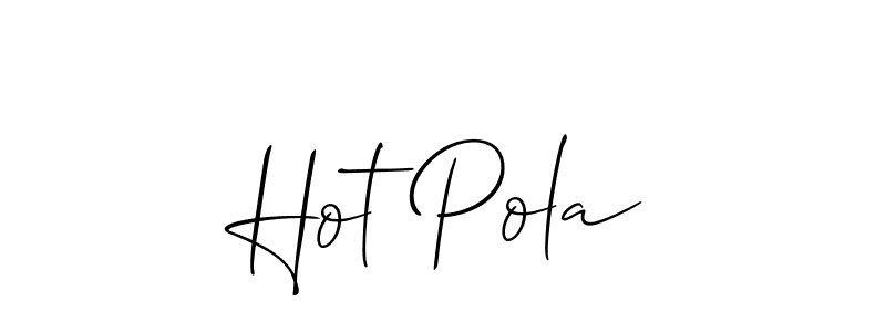 How to make Hot Pola signature? Allison_Script is a professional autograph style. Create handwritten signature for Hot Pola name. Hot Pola signature style 2 images and pictures png