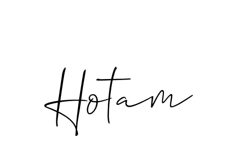 Create a beautiful signature design for name Hotam. With this signature (Allison_Script) fonts, you can make a handwritten signature for free. Hotam signature style 2 images and pictures png