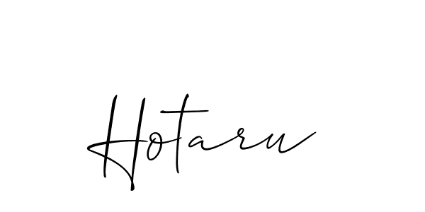 Use a signature maker to create a handwritten signature online. With this signature software, you can design (Allison_Script) your own signature for name Hotaru. Hotaru signature style 2 images and pictures png