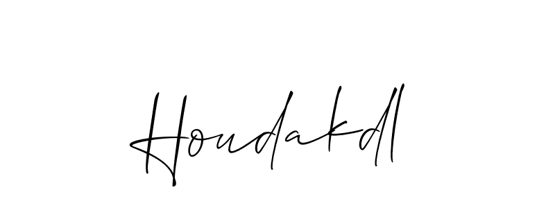 if you are searching for the best signature style for your name Houdakdl. so please give up your signature search. here we have designed multiple signature styles  using Allison_Script. Houdakdl signature style 2 images and pictures png