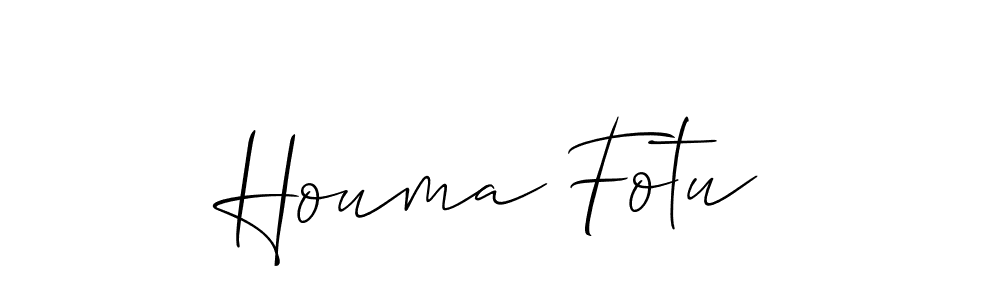 The best way (Allison_Script) to make a short signature is to pick only two or three words in your name. The name Houma Fotu include a total of six letters. For converting this name. Houma Fotu signature style 2 images and pictures png