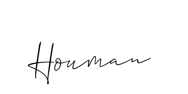Make a beautiful signature design for name Houman. With this signature (Allison_Script) style, you can create a handwritten signature for free. Houman signature style 2 images and pictures png