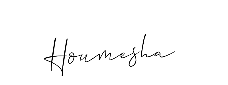 Make a beautiful signature design for name Houmesha. With this signature (Allison_Script) style, you can create a handwritten signature for free. Houmesha signature style 2 images and pictures png