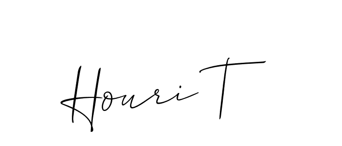 Houri T stylish signature style. Best Handwritten Sign (Allison_Script) for my name. Handwritten Signature Collection Ideas for my name Houri T. Houri T signature style 2 images and pictures png