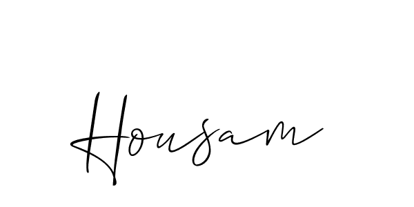 Make a beautiful signature design for name Housam. Use this online signature maker to create a handwritten signature for free. Housam signature style 2 images and pictures png