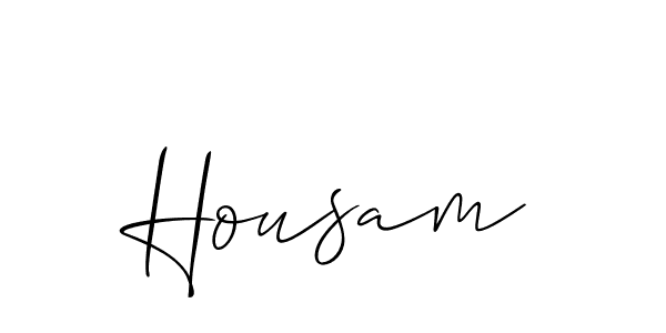 How to Draw Housam signature style? Allison_Script is a latest design signature styles for name Housam. Housam signature style 2 images and pictures png