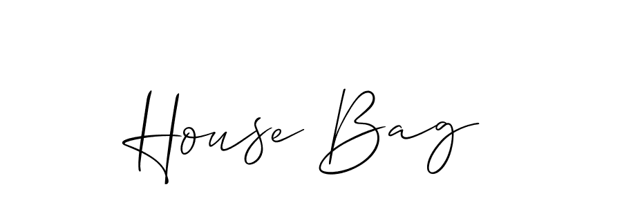 Also You can easily find your signature by using the search form. We will create House Bag name handwritten signature images for you free of cost using Allison_Script sign style. House Bag signature style 2 images and pictures png