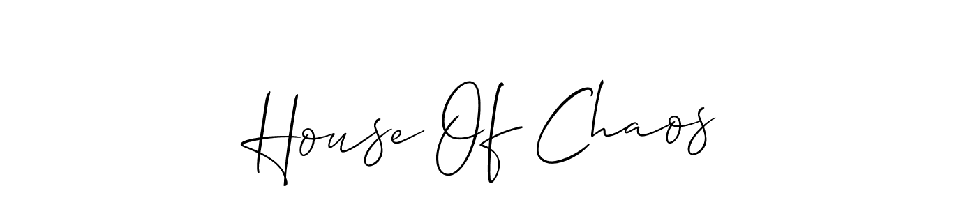 You should practise on your own different ways (Allison_Script) to write your name (House Of Chaos) in signature. don't let someone else do it for you. House Of Chaos signature style 2 images and pictures png