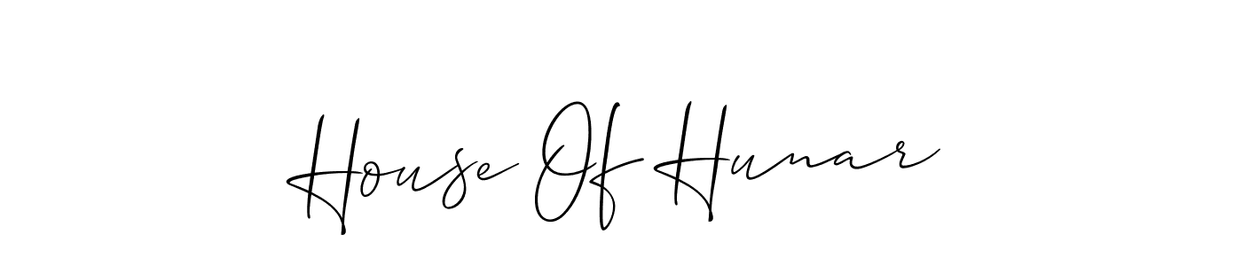 You should practise on your own different ways (Allison_Script) to write your name (House Of Hunar) in signature. don't let someone else do it for you. House Of Hunar signature style 2 images and pictures png