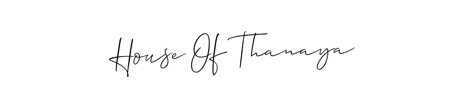 It looks lik you need a new signature style for name House Of Thanaya. Design unique handwritten (Allison_Script) signature with our free signature maker in just a few clicks. House Of Thanaya signature style 2 images and pictures png