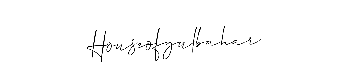 Create a beautiful signature design for name Houseofgulbahar. With this signature (Allison_Script) fonts, you can make a handwritten signature for free. Houseofgulbahar signature style 2 images and pictures png