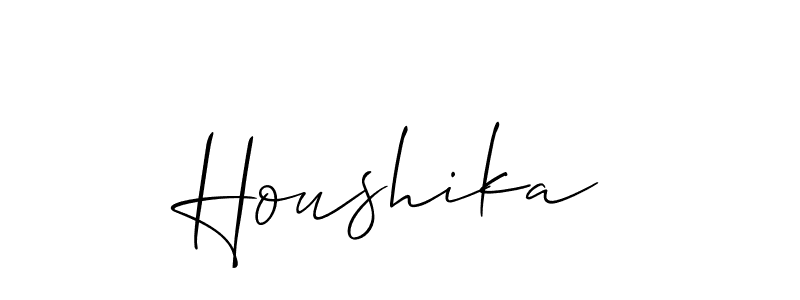 Also You can easily find your signature by using the search form. We will create Houshika name handwritten signature images for you free of cost using Allison_Script sign style. Houshika signature style 2 images and pictures png