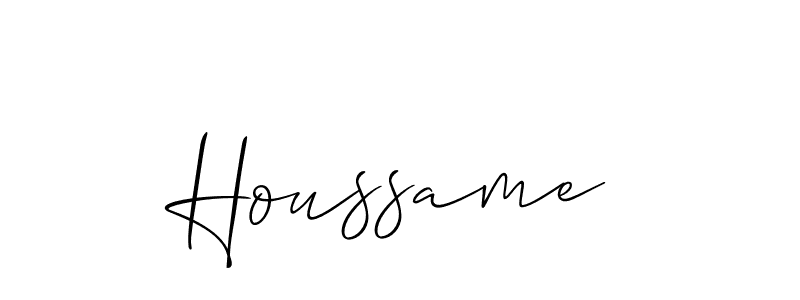 Similarly Allison_Script is the best handwritten signature design. Signature creator online .You can use it as an online autograph creator for name Houssame. Houssame signature style 2 images and pictures png