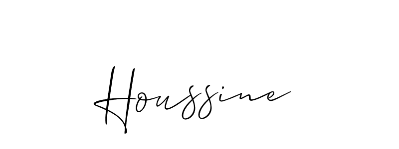 How to make Houssine signature? Allison_Script is a professional autograph style. Create handwritten signature for Houssine name. Houssine signature style 2 images and pictures png