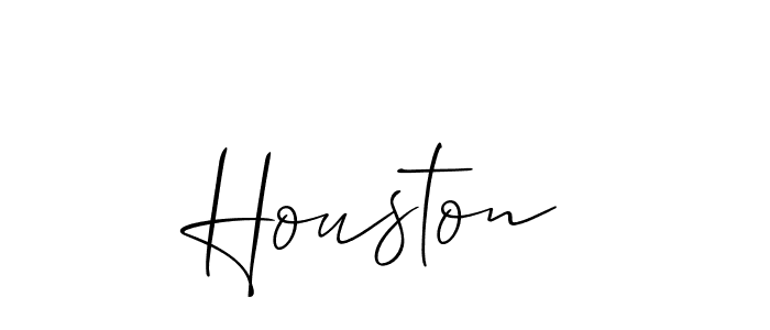 Make a beautiful signature design for name Houston. With this signature (Allison_Script) style, you can create a handwritten signature for free. Houston signature style 2 images and pictures png