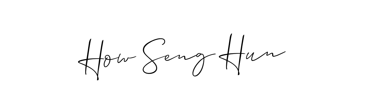 How to make How Seng Hun name signature. Use Allison_Script style for creating short signs online. This is the latest handwritten sign. How Seng Hun signature style 2 images and pictures png