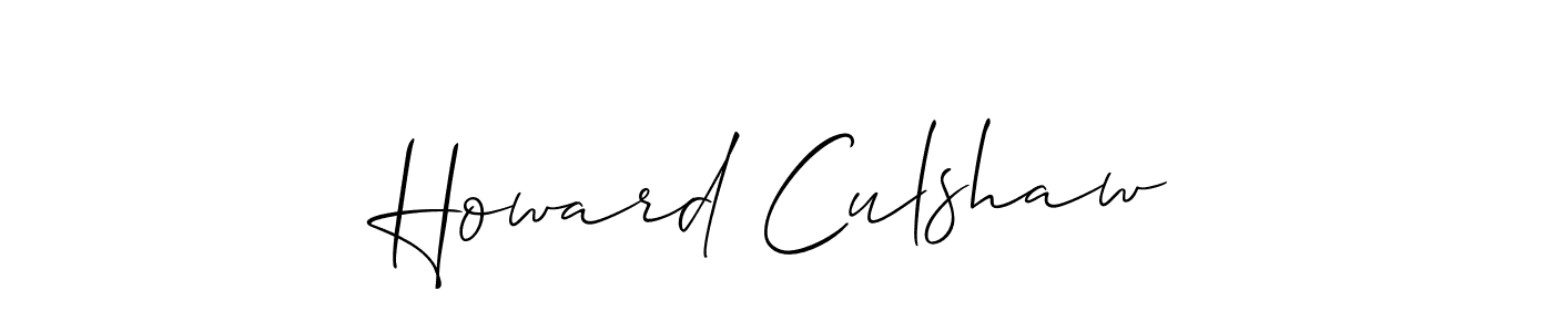 Make a beautiful signature design for name Howard Culshaw. Use this online signature maker to create a handwritten signature for free. Howard Culshaw signature style 2 images and pictures png