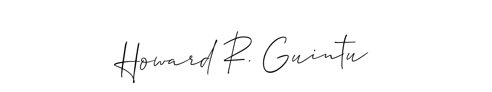 It looks lik you need a new signature style for name Howard R. Guintu. Design unique handwritten (Allison_Script) signature with our free signature maker in just a few clicks. Howard R. Guintu signature style 2 images and pictures png