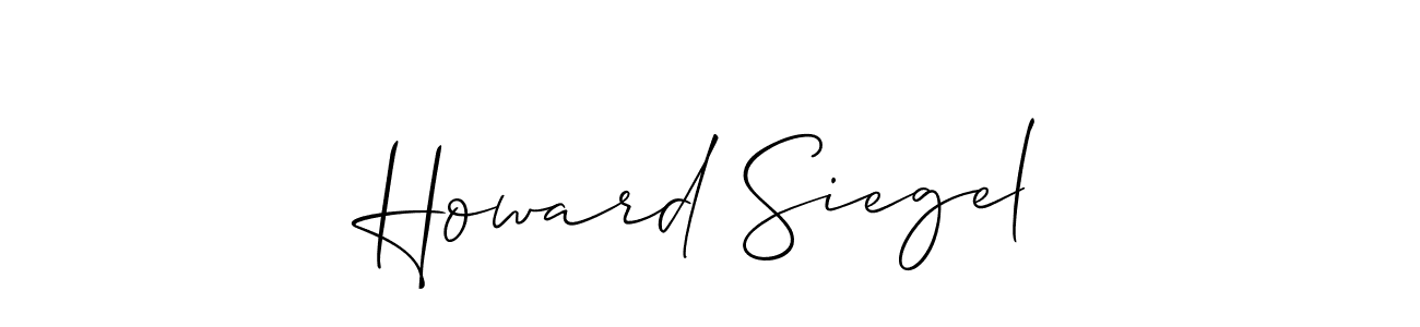 Create a beautiful signature design for name Howard Siegel. With this signature (Allison_Script) fonts, you can make a handwritten signature for free. Howard Siegel signature style 2 images and pictures png