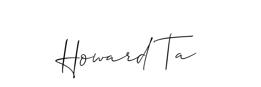 if you are searching for the best signature style for your name Howard Ta. so please give up your signature search. here we have designed multiple signature styles  using Allison_Script. Howard Ta signature style 2 images and pictures png