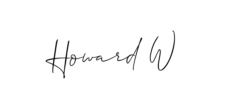 Also You can easily find your signature by using the search form. We will create Howard W name handwritten signature images for you free of cost using Allison_Script sign style. Howard W signature style 2 images and pictures png