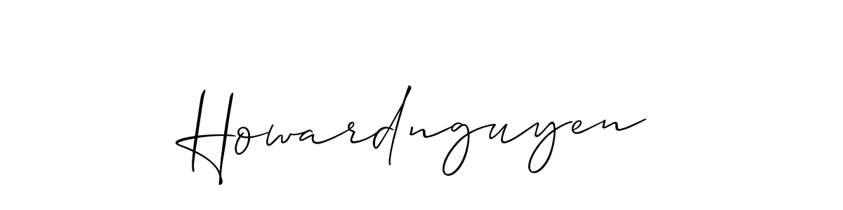Howardnguyen stylish signature style. Best Handwritten Sign (Allison_Script) for my name. Handwritten Signature Collection Ideas for my name Howardnguyen. Howardnguyen signature style 2 images and pictures png