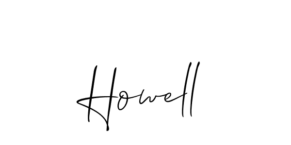 Design your own signature with our free online signature maker. With this signature software, you can create a handwritten (Allison_Script) signature for name Howell. Howell signature style 2 images and pictures png
