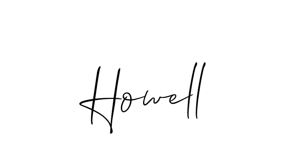 Design your own signature with our free online signature maker. With this signature software, you can create a handwritten (Allison_Script) signature for name Howell. Howell signature style 2 images and pictures png