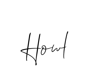 Make a beautiful signature design for name Howl. With this signature (Allison_Script) style, you can create a handwritten signature for free. Howl signature style 2 images and pictures png