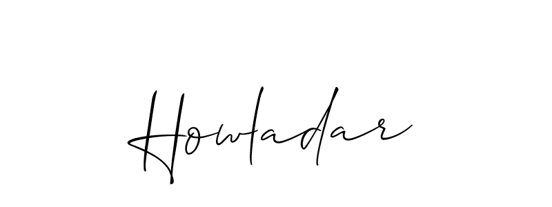The best way (Allison_Script) to make a short signature is to pick only two or three words in your name. The name Howladar include a total of six letters. For converting this name. Howladar signature style 2 images and pictures png