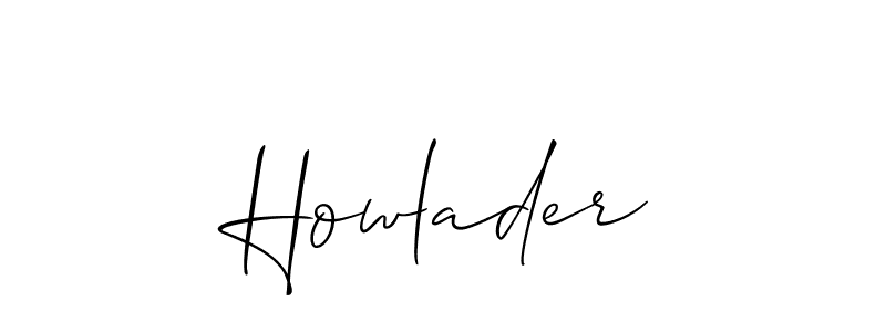Create a beautiful signature design for name Howlader. With this signature (Allison_Script) fonts, you can make a handwritten signature for free. Howlader signature style 2 images and pictures png