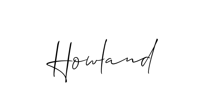 Create a beautiful signature design for name Howland. With this signature (Allison_Script) fonts, you can make a handwritten signature for free. Howland signature style 2 images and pictures png