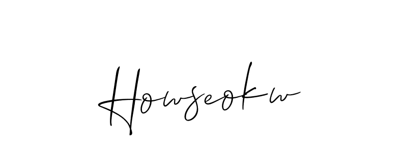 Use a signature maker to create a handwritten signature online. With this signature software, you can design (Allison_Script) your own signature for name Howseokw. Howseokw signature style 2 images and pictures png