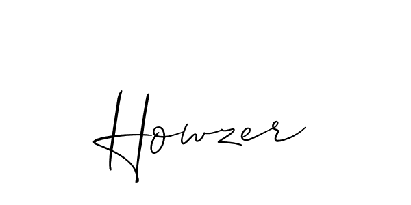 It looks lik you need a new signature style for name Howzer. Design unique handwritten (Allison_Script) signature with our free signature maker in just a few clicks. Howzer signature style 2 images and pictures png