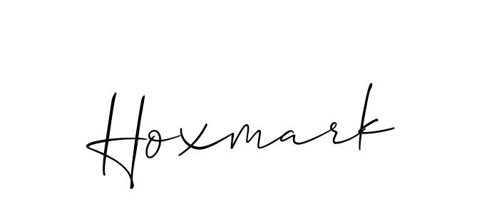 Use a signature maker to create a handwritten signature online. With this signature software, you can design (Allison_Script) your own signature for name Hoxmark. Hoxmark signature style 2 images and pictures png