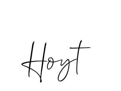 Create a beautiful signature design for name Hoyt. With this signature (Allison_Script) fonts, you can make a handwritten signature for free. Hoyt signature style 2 images and pictures png