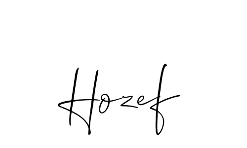 Make a short Hozef signature style. Manage your documents anywhere anytime using Allison_Script. Create and add eSignatures, submit forms, share and send files easily. Hozef signature style 2 images and pictures png