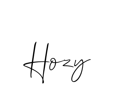 How to make Hozy signature? Allison_Script is a professional autograph style. Create handwritten signature for Hozy name. Hozy signature style 2 images and pictures png