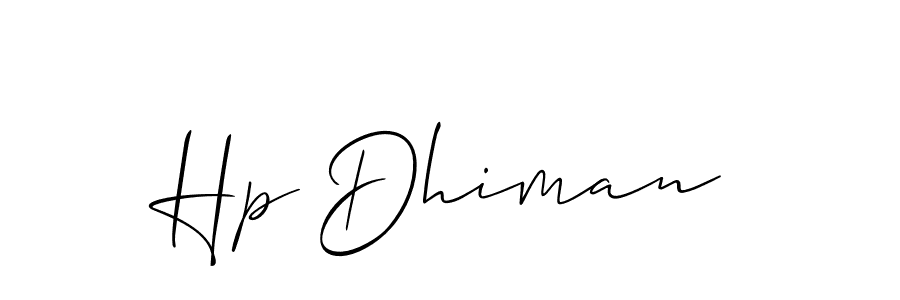 This is the best signature style for the Hp Dhiman name. Also you like these signature font (Allison_Script). Mix name signature. Hp Dhiman signature style 2 images and pictures png