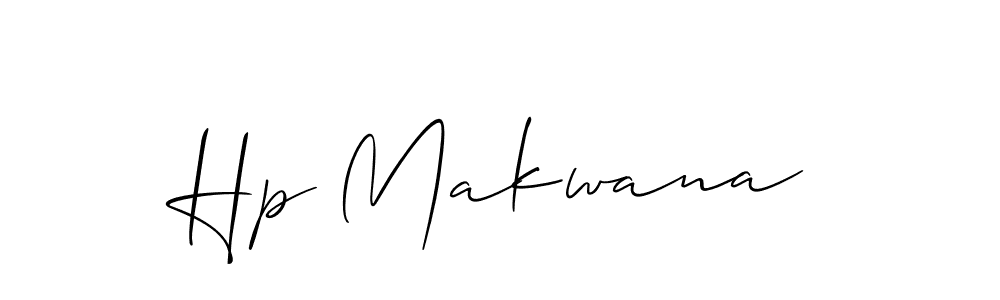 if you are searching for the best signature style for your name Hp Makwana. so please give up your signature search. here we have designed multiple signature styles  using Allison_Script. Hp Makwana signature style 2 images and pictures png