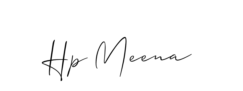 Hp Meena stylish signature style. Best Handwritten Sign (Allison_Script) for my name. Handwritten Signature Collection Ideas for my name Hp Meena. Hp Meena signature style 2 images and pictures png